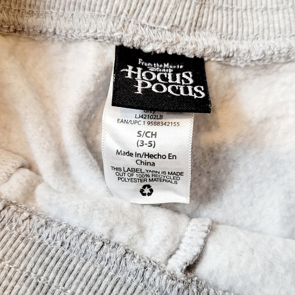 Disney Hocus Pocus Kids Light Gray Joggers - Picture 3 of 3